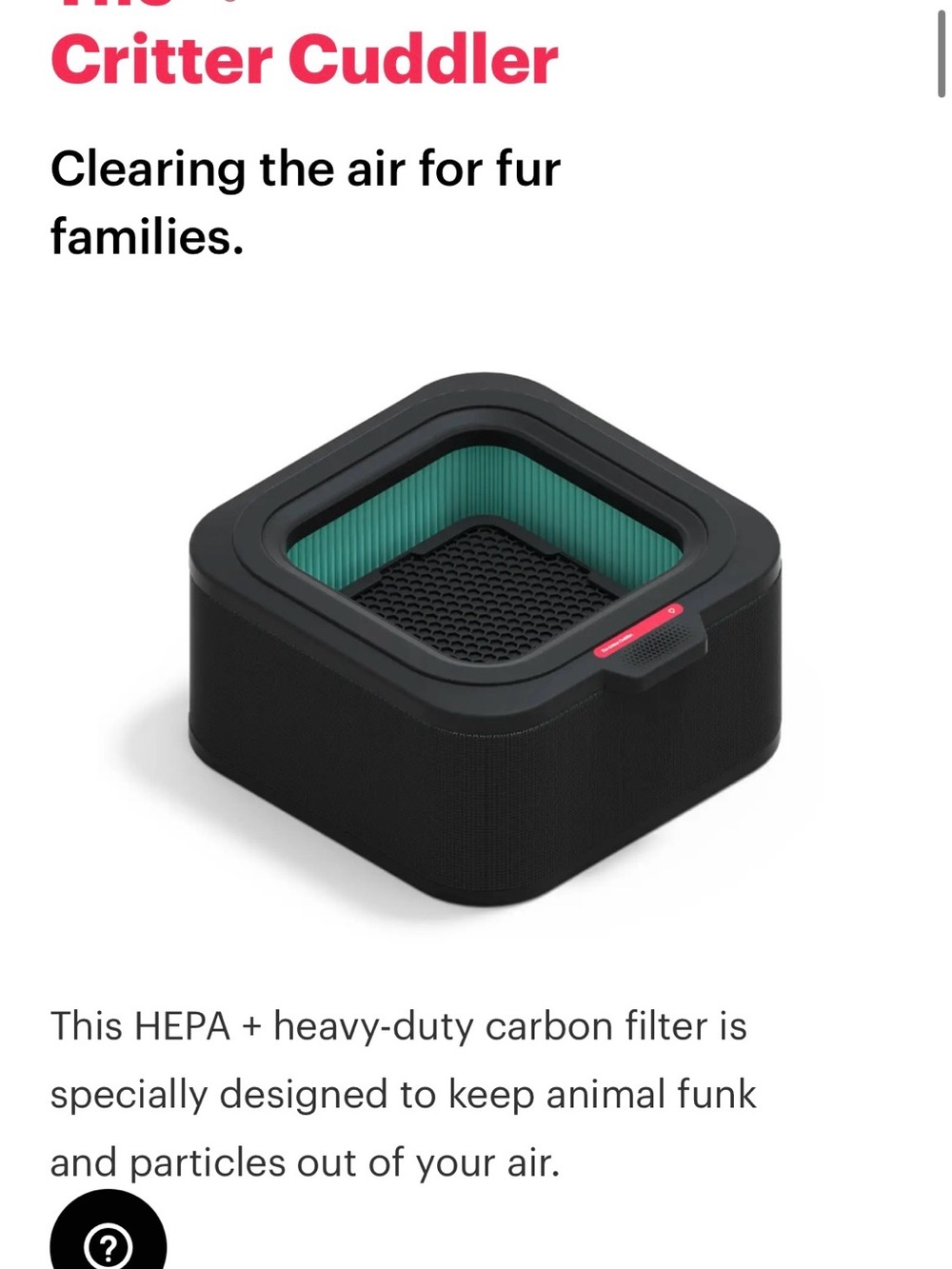 The Critter Cuddler Pet Air Filter - Mila Air - Picture 6 of 10